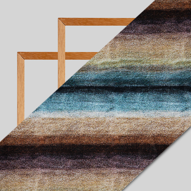 Multicolor Abstract Digital Print Crepe Silk Fabric - Fabcurate