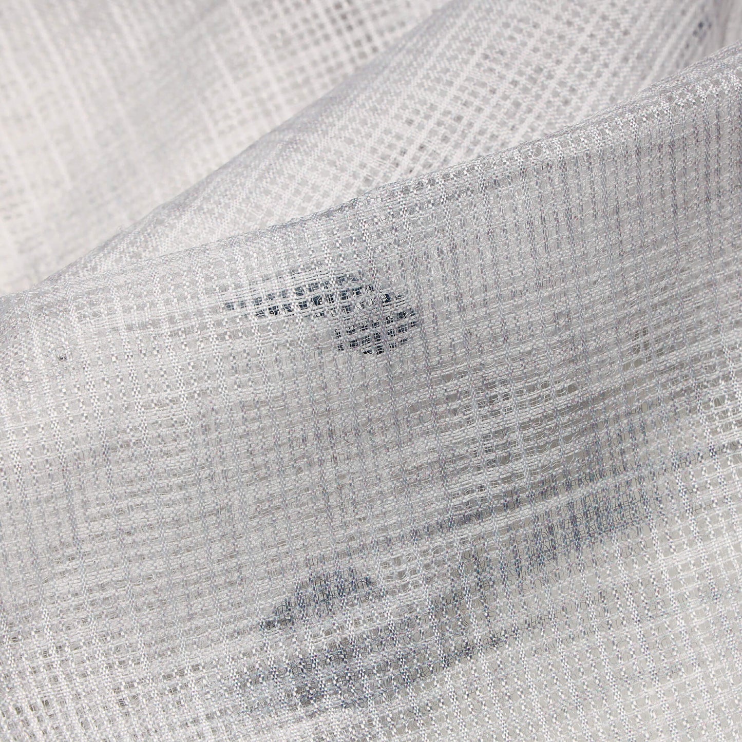 Whtie Abstract Pattern Digital Print Kota Doria Fabric