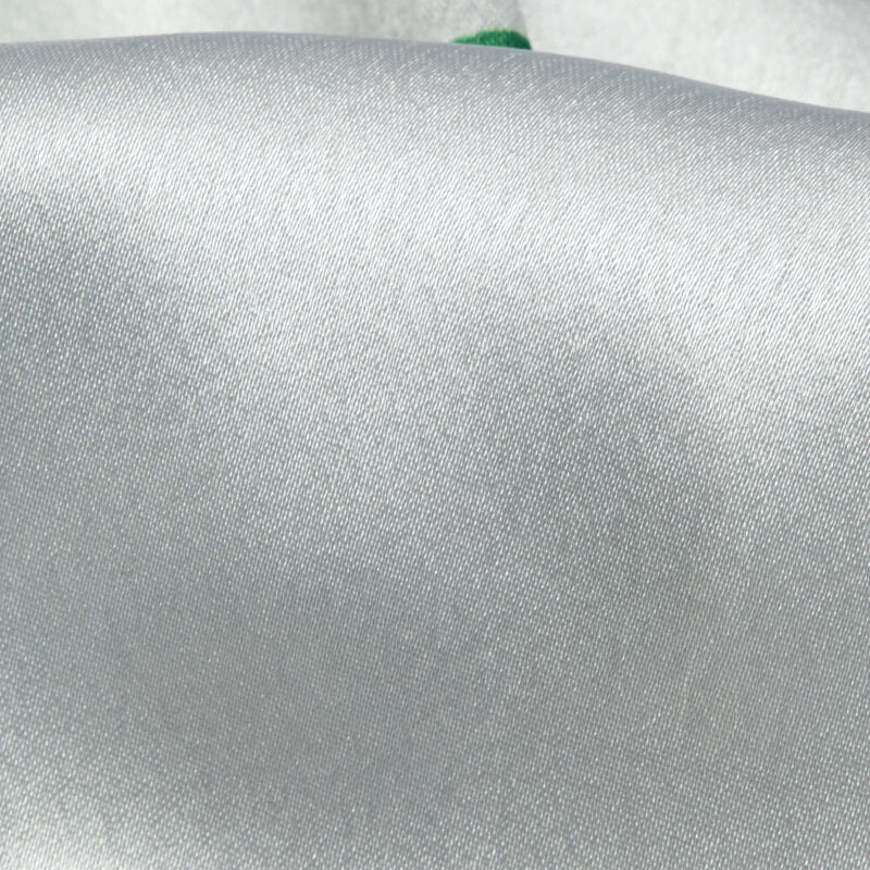 White And Green  Polka Dots Digital Print Japan Satin Fabric - Fabcurate