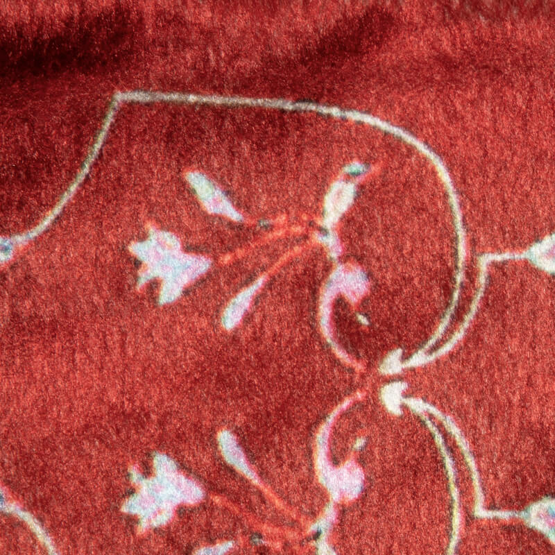 Blush Red Traditional Pattern Digital Print Velvet Fabric (Width 54 inches) - Fabcurate