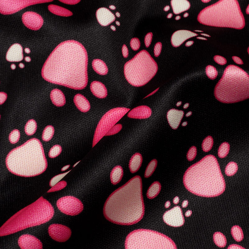 Black And Pink Object Pattern Digital Print Lycra Fabric (Width 58 Inches) - Fabcurate