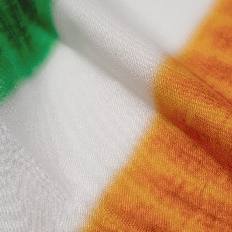 Tricolor Stripes Pattern Digital Print American Crepe Fabric - Fabcurate