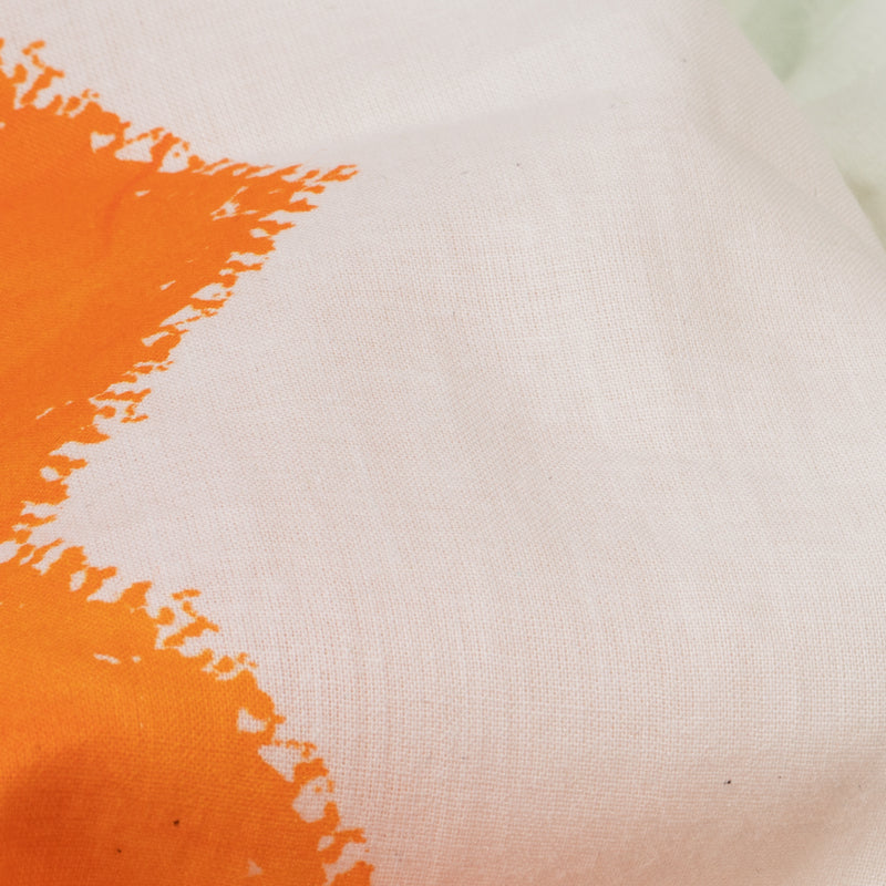 Tricolor Chevron Pattern Digital Print Cotton Cambric Fabric - Fabcurate