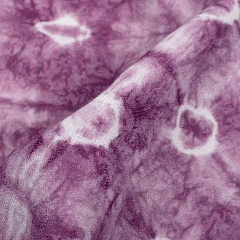 Lavender Tie & Dye Pattern Digital Print Moss Crepe Fabric