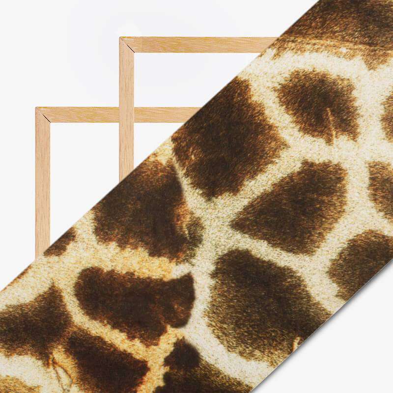 Umber Brown And Custard Cream Animal Digital Print Georgette Fabric - Fabcurate