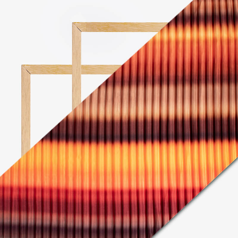 Brown And Yellow Tie & Dye Pattern Digital Print Japan Satin Pleated Fabric