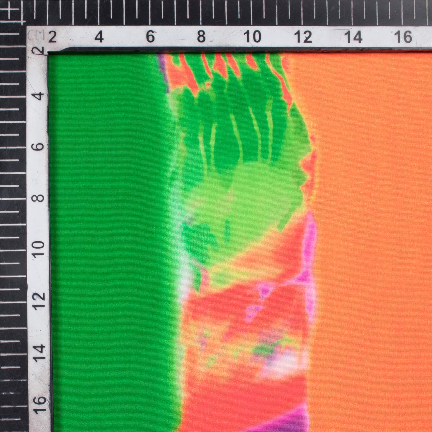 Multi-Color Tie & Dye Pattern Digital Print French Crepe Fabric - Fabcurate