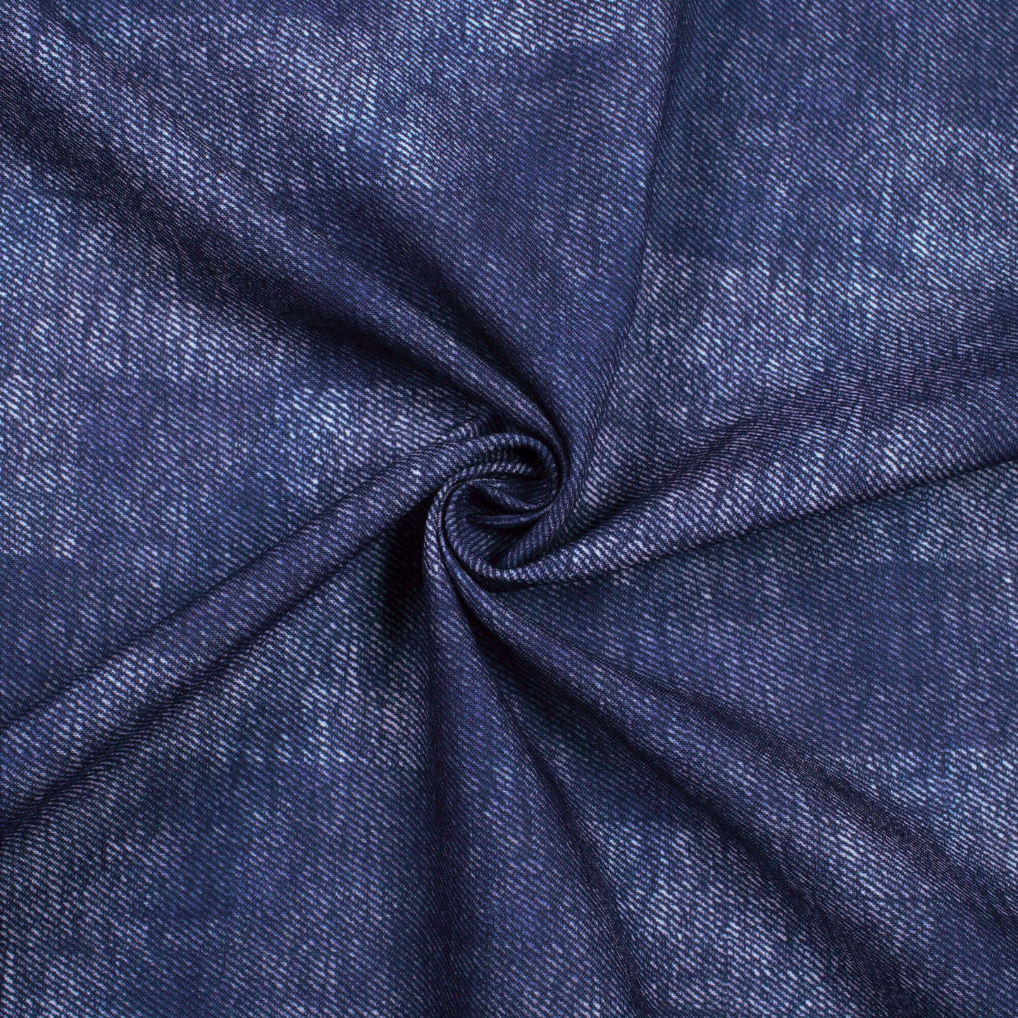 Yale Blue Deniim Pattern Digital Print Rayon Fabric