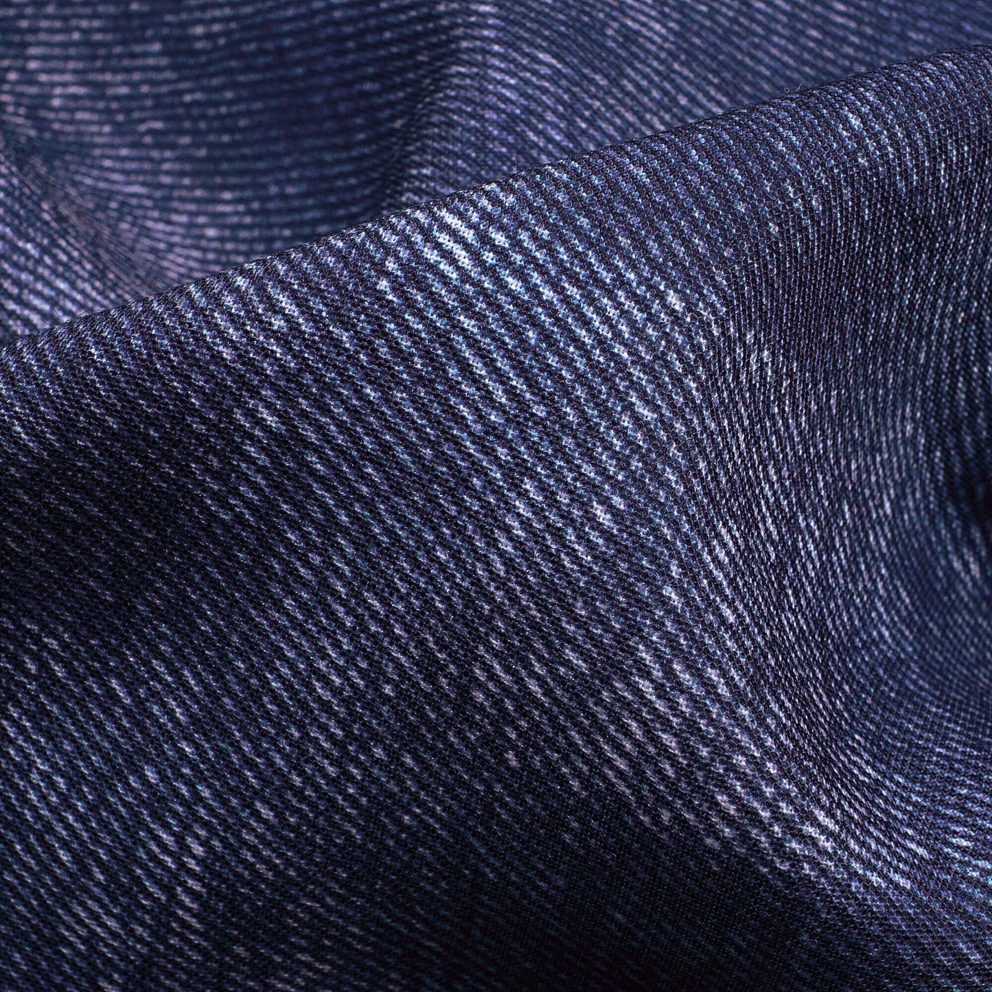 Yale Blue Deniim Pattern Digital Print Rayon Fabric