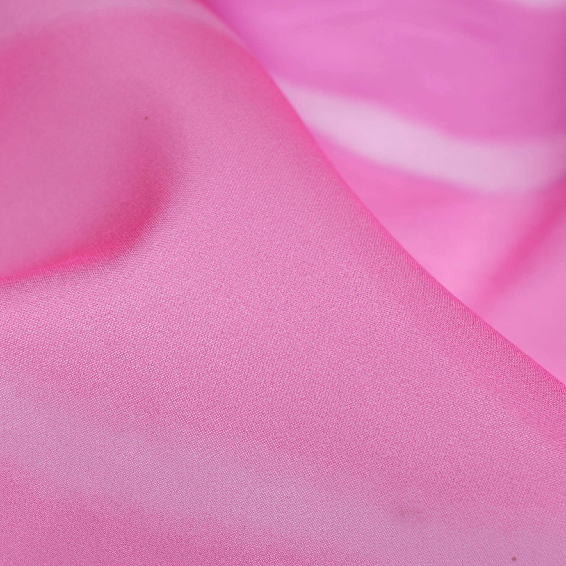 Pink Leheriya Pattern Digital Print Premium Liquid Organza Fabric - Fabcurate