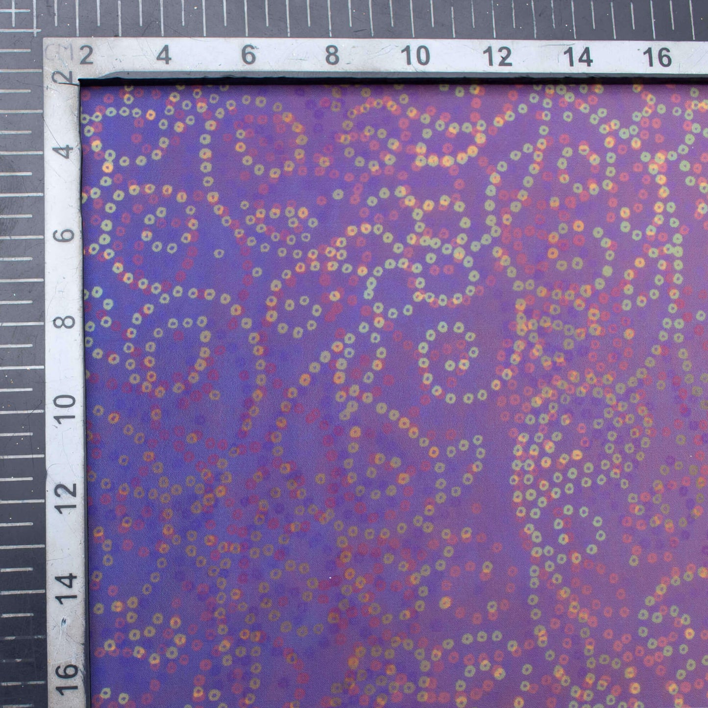 Persian Blue And Beige Bandhanii Pattern Digital Print Organza Satin Fabric