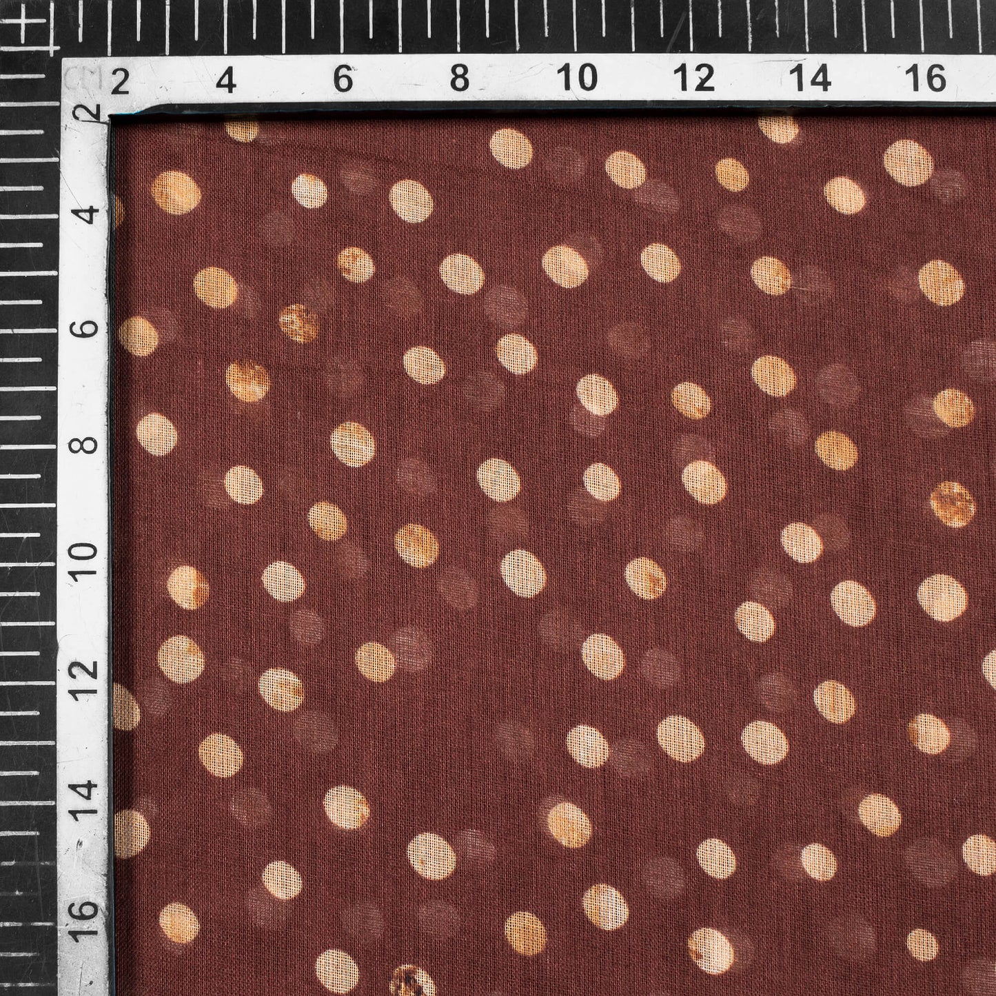 Coffee Brown And Beige Pattern Digital Print Pure Cotton Mulmul Fabric - Fabcurate