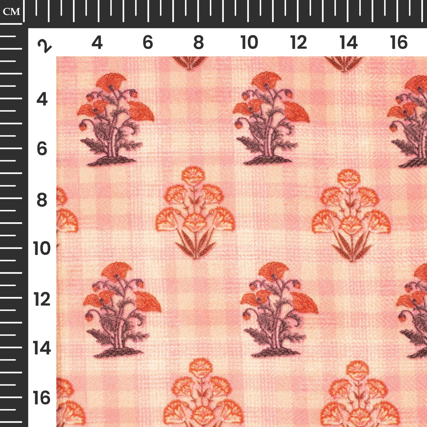 Pink Floral Pattern Digital Print Elegant Blend Pashmina Fabric