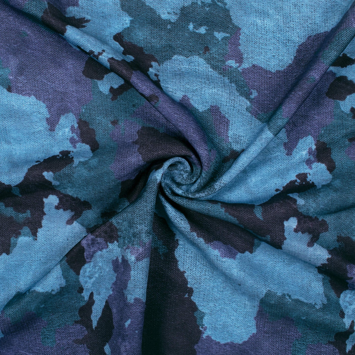 Purple And Black Camouflage Digital Print Ultra Premium Butter Crepe Fabric - Fabcurate