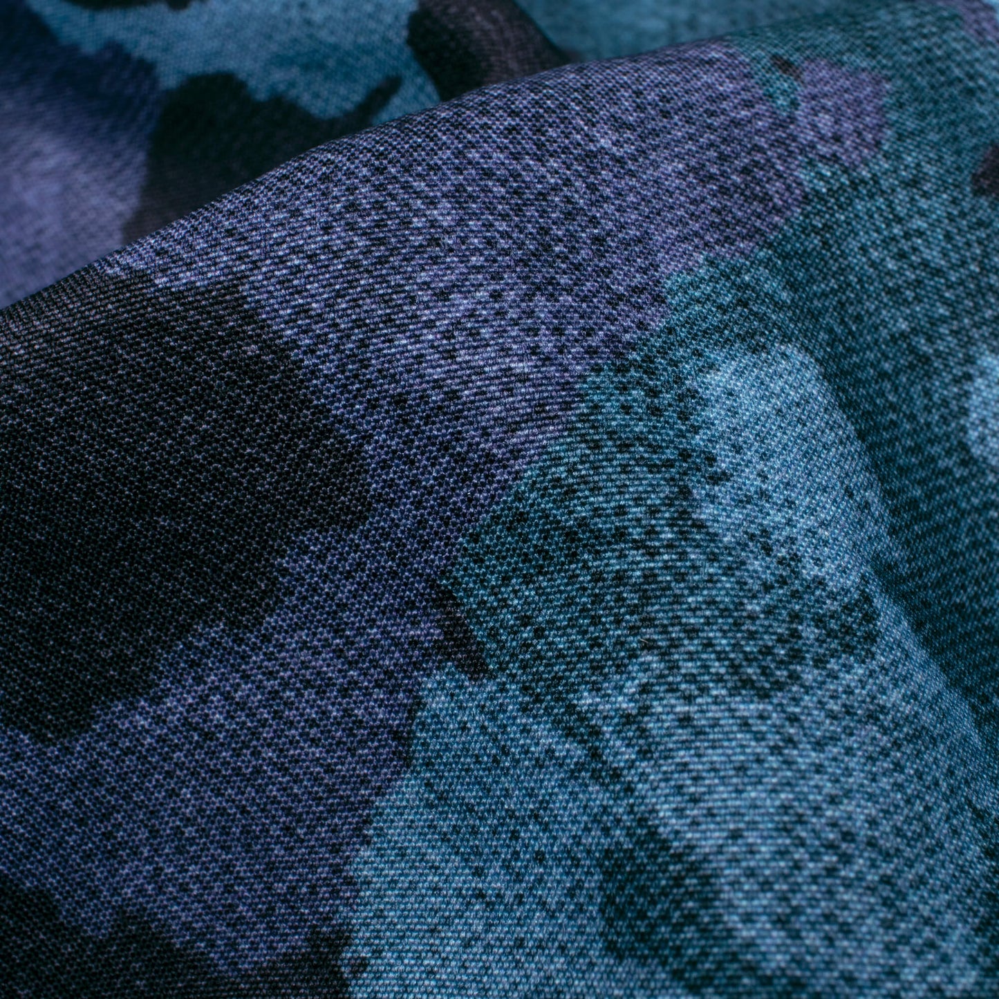 Purple And Black Camouflage Digital Print Ultra Premium Butter Crepe Fabric - Fabcurate