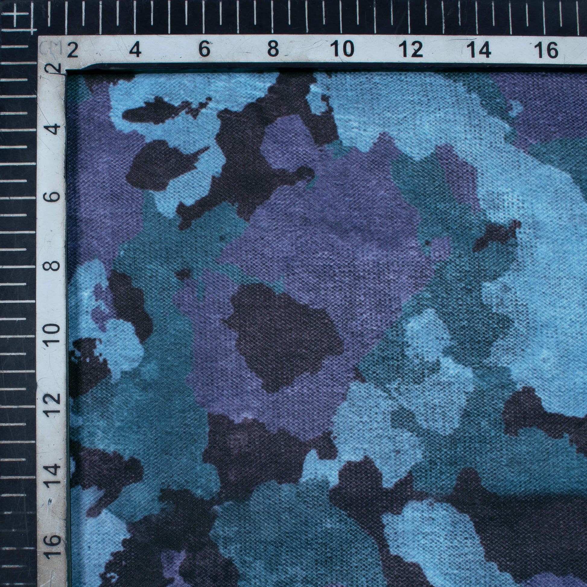 Purple And Black Camouflage Digital Print Ultra Premium Butter Crepe Fabric - Fabcurate