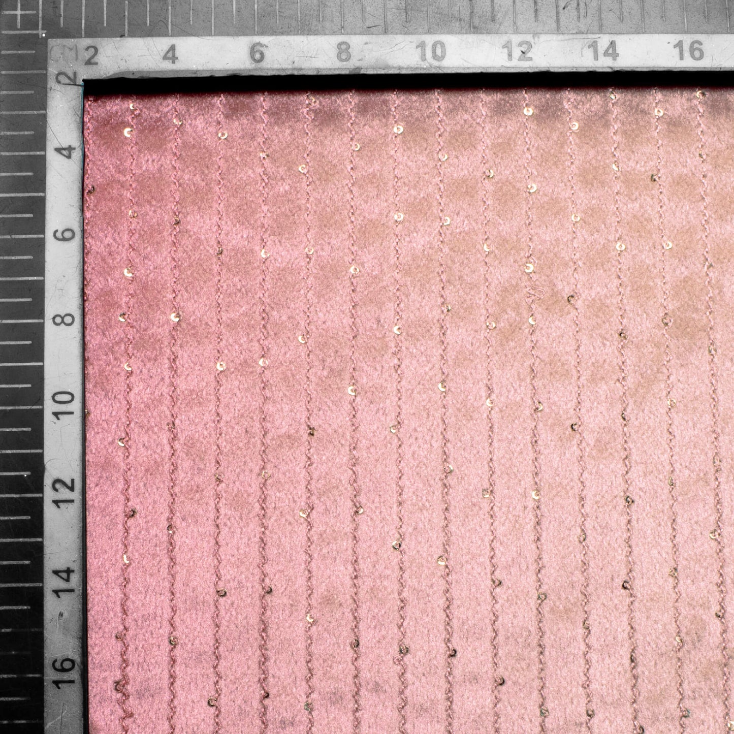 Pink And Maroon Ombre Pattern Sequins Digital Print Superior Velvet Fabric (Width 58 Inches)