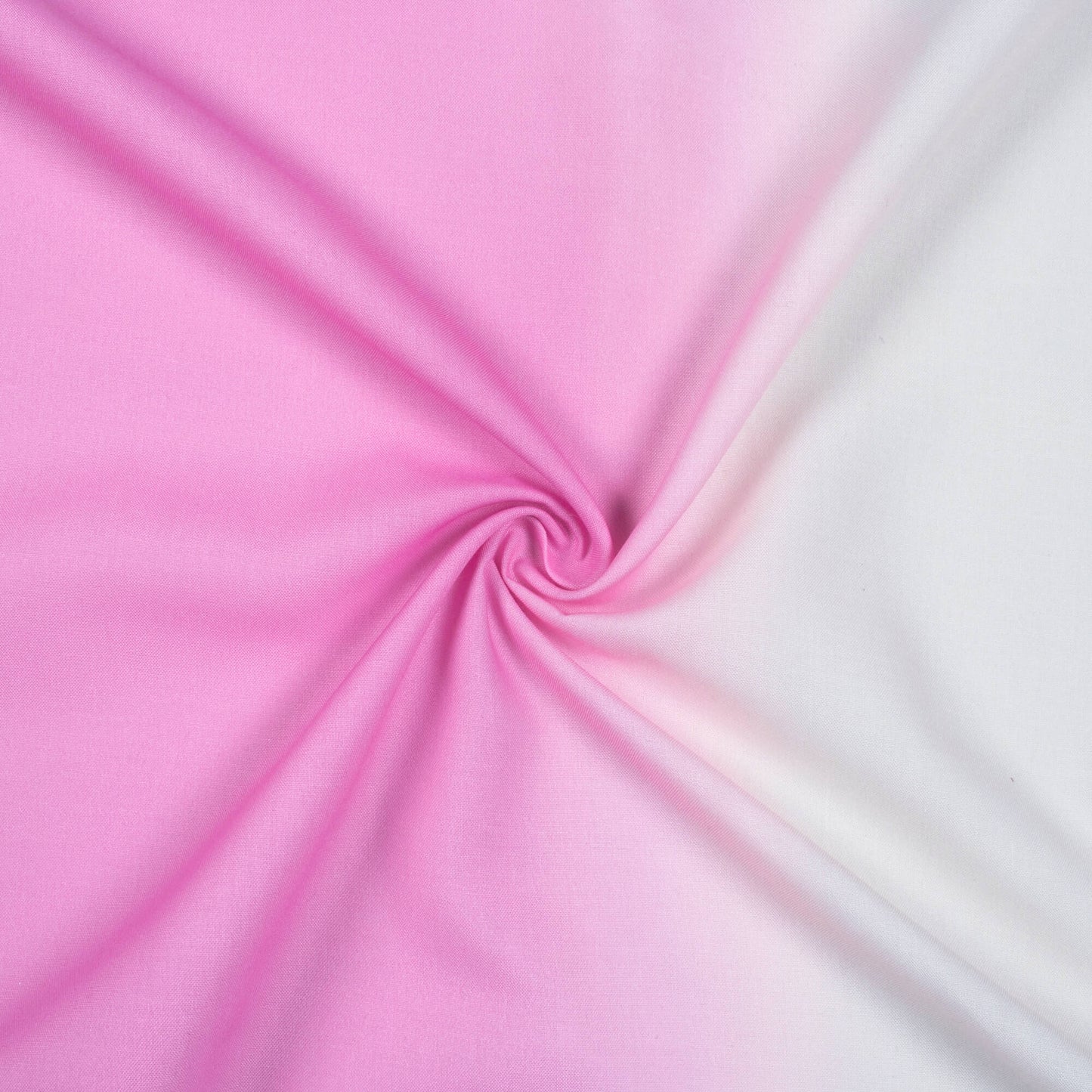 Taffy Pink And Off White Ombre Pattern Digital Print Rayon Fabric - Fabcurate