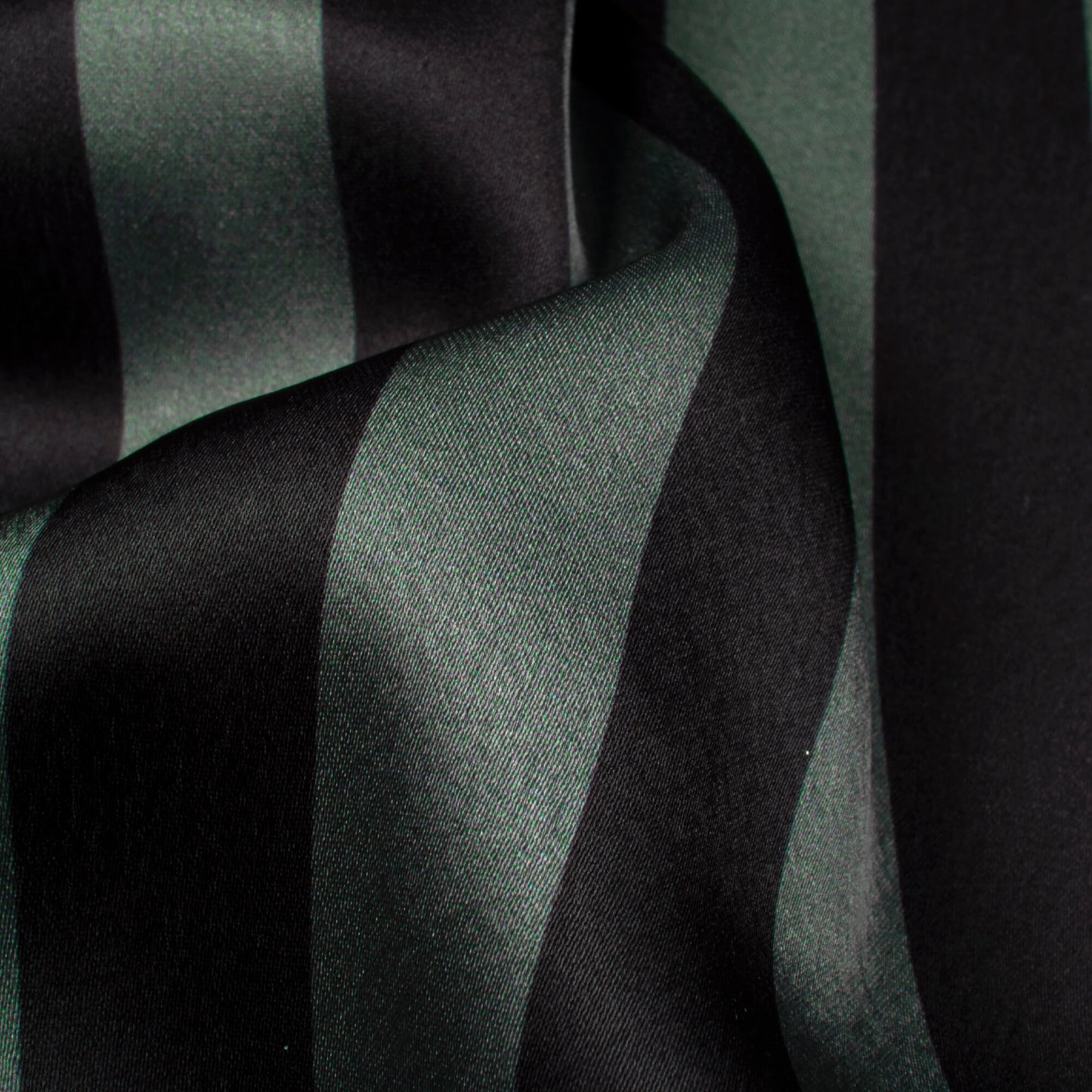 Black And Grey Stripes Pattern Digital Print Japan Satin Fabric - Fabcurate