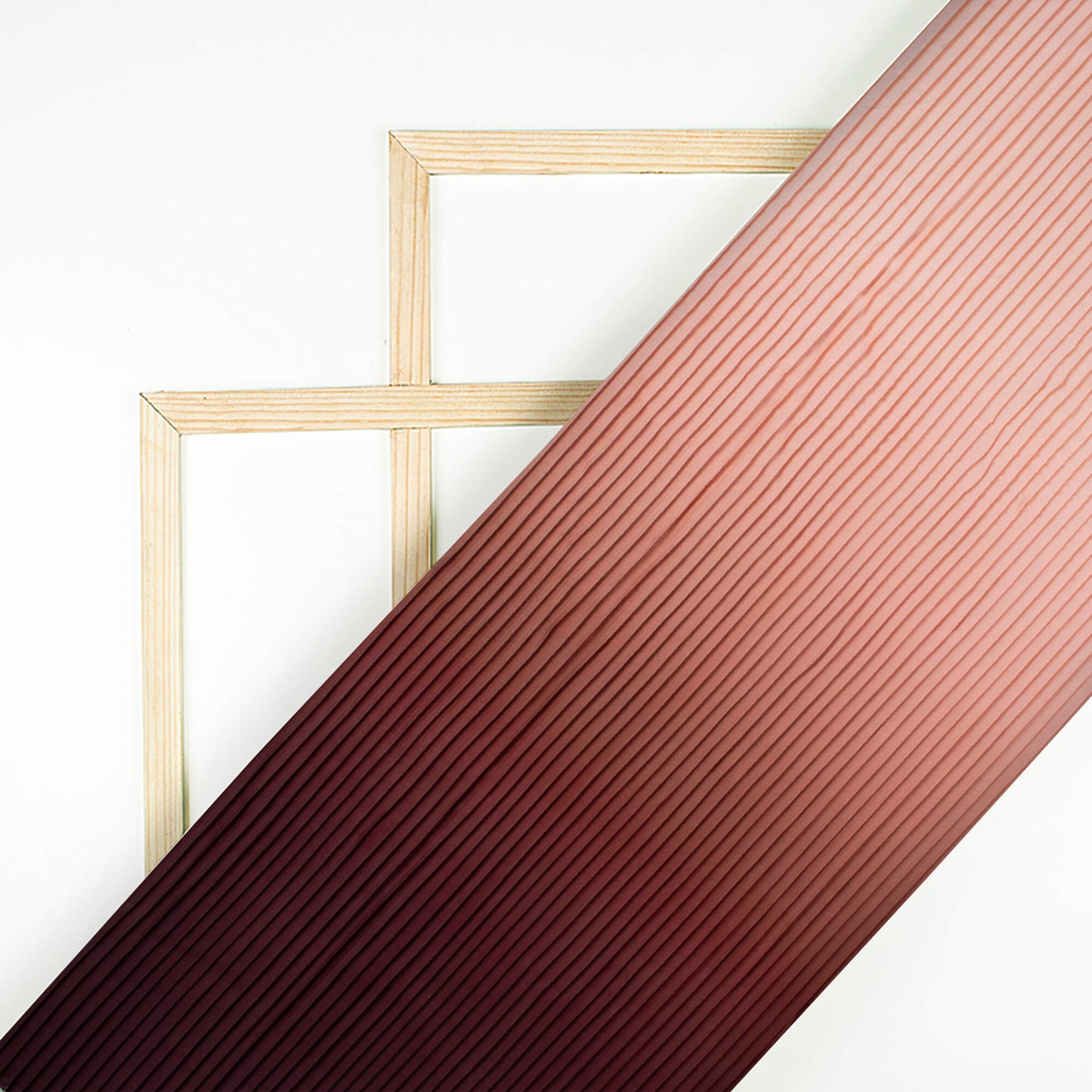 Brown And Peach Ombre Pattern Digital Print Ultra Premium Butter Crepe Pleated Fabric - Fabcurate