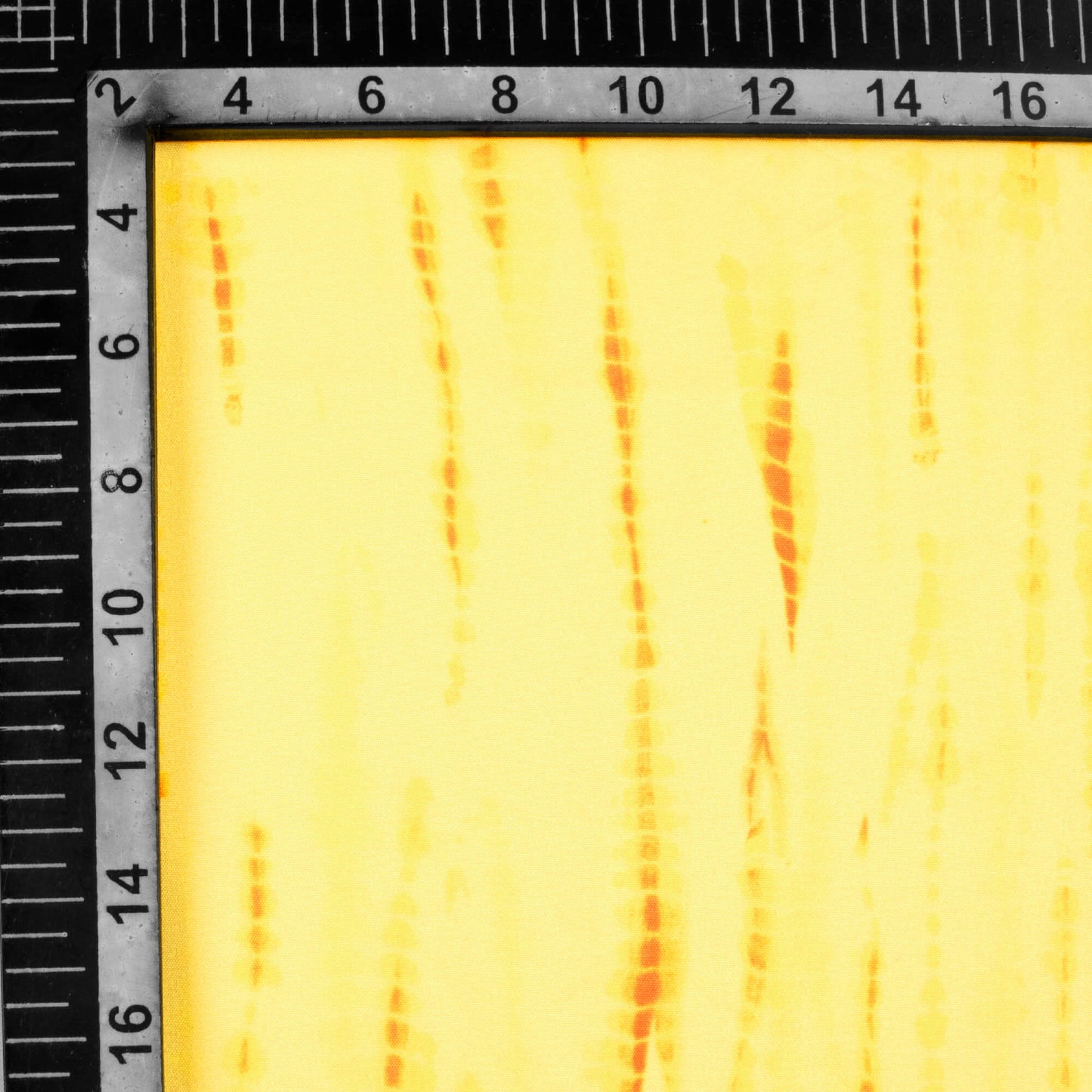 Mellow Yellow And Red Shiiborii Pattern Digital Print Ultra Premium Butter Crepe Fabric