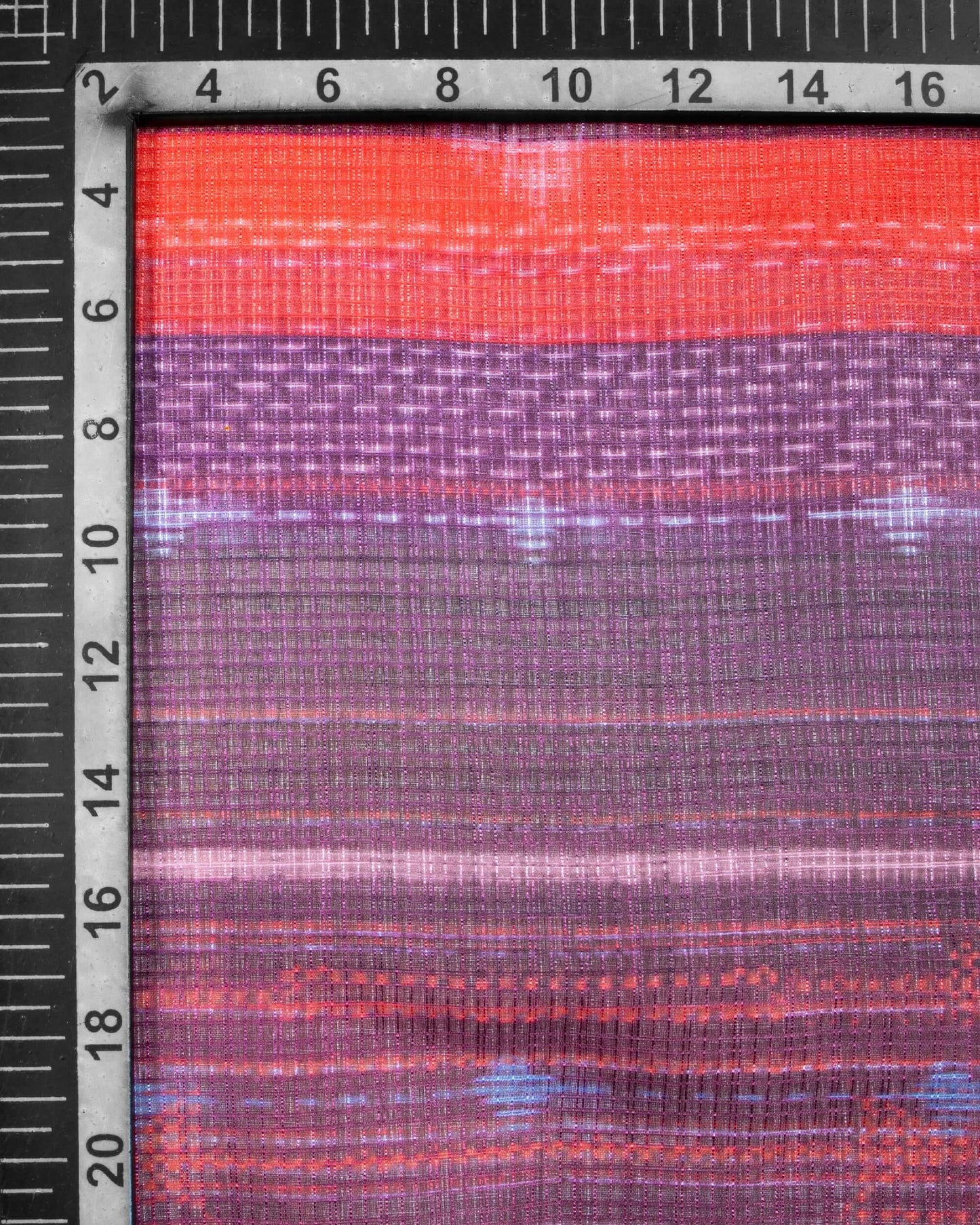 Maroon And Orange Traditional Pattern Digital Print Kota Doria Dupatta With Tassels - Fabcurate