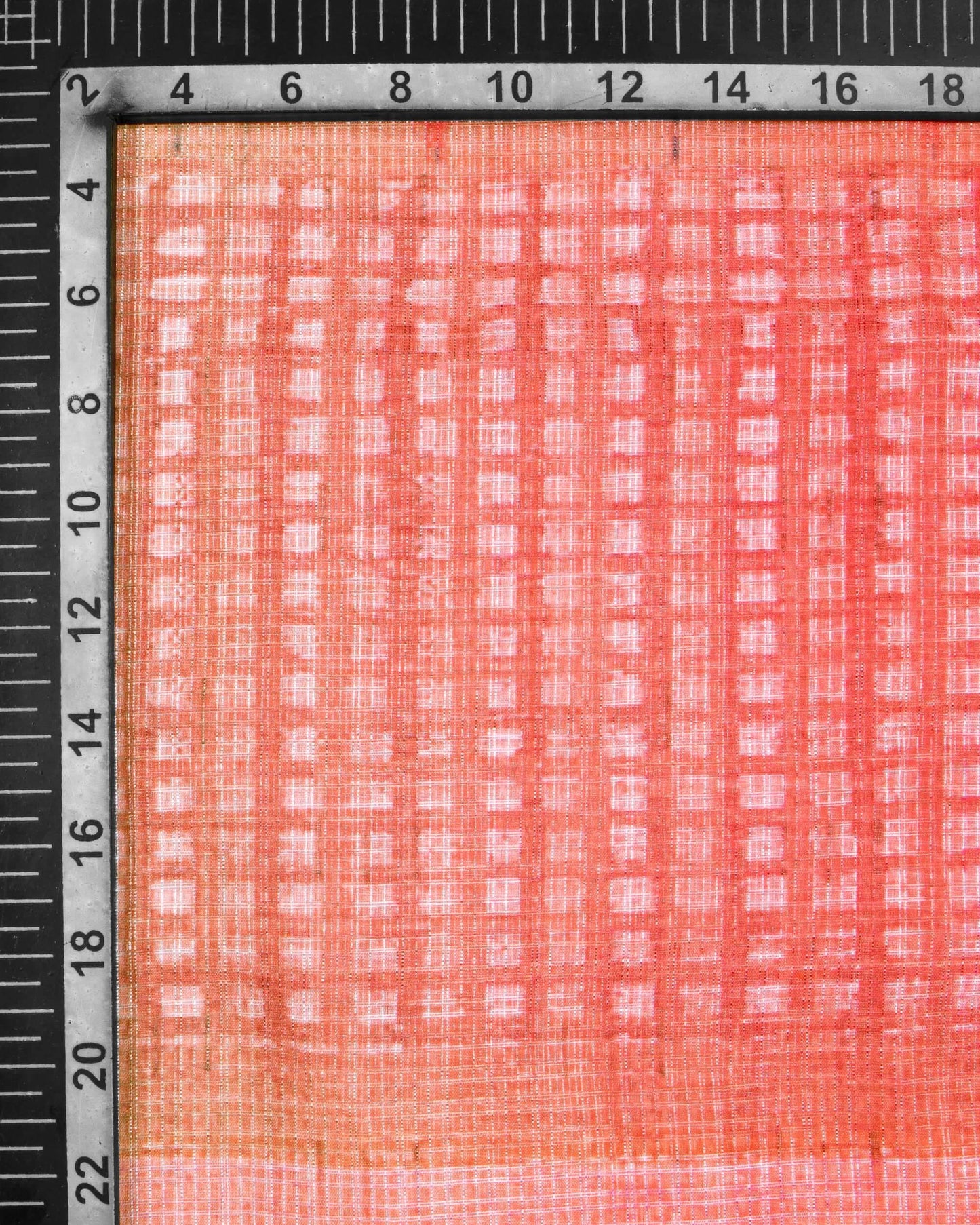 Baby Pink And Yellow Abstract Pattern Digital Print Kota Doria Dupatta With Tassels - Fabcurate