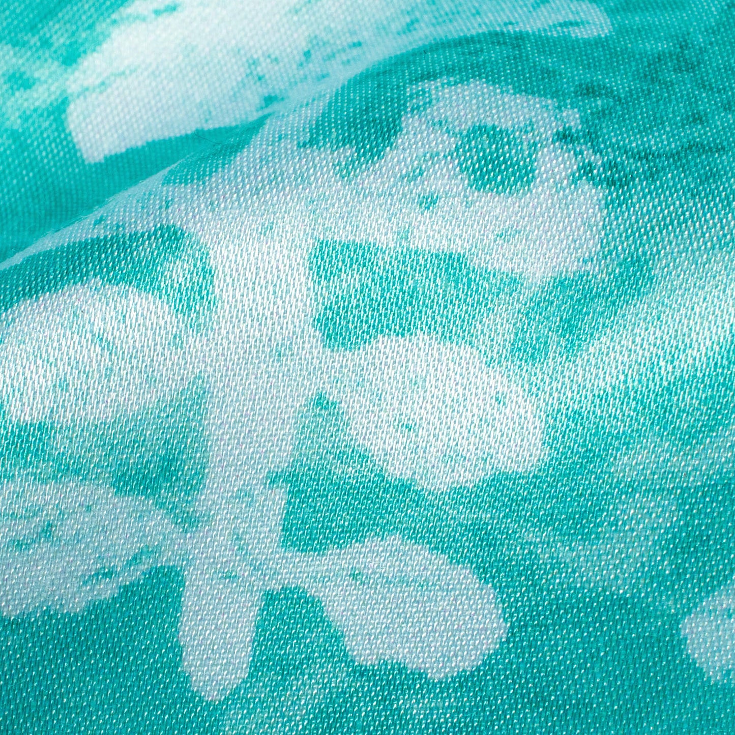Jordy Blue And White Booti Pattern Digital Print Premium Lush Satin Fabric