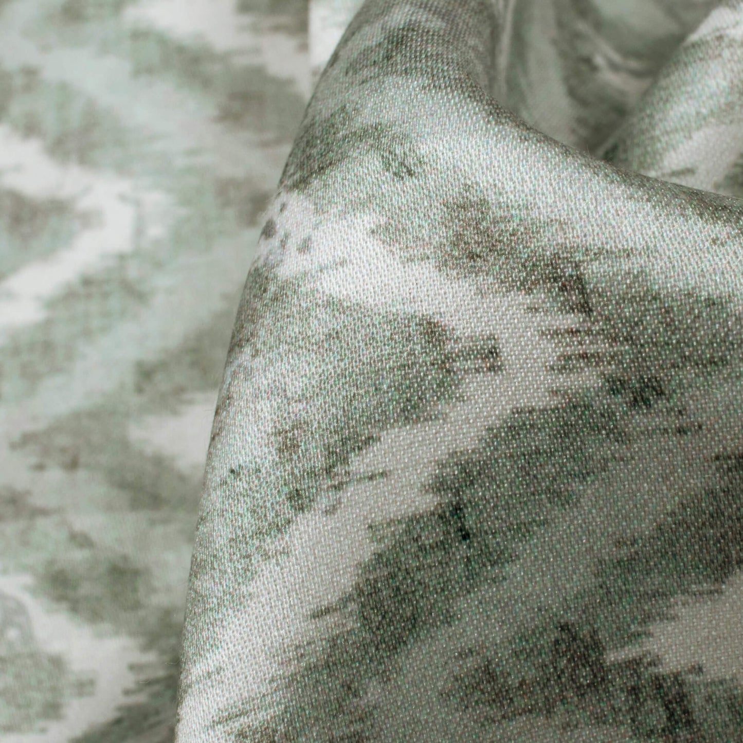 Grey And White Chevron Pattern Digital Print Japan Satin Fabric