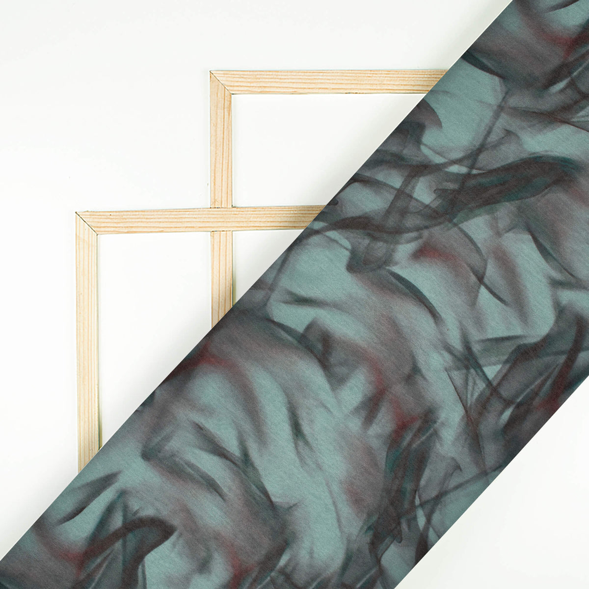 Anchor Grey Marble Pattern Digital Print Lush Satin Fabric