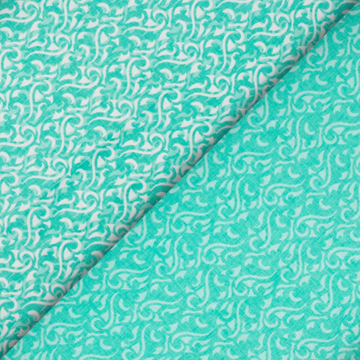 Electric Blue Abstract Pattern Digital Print Lush Satin Fabric