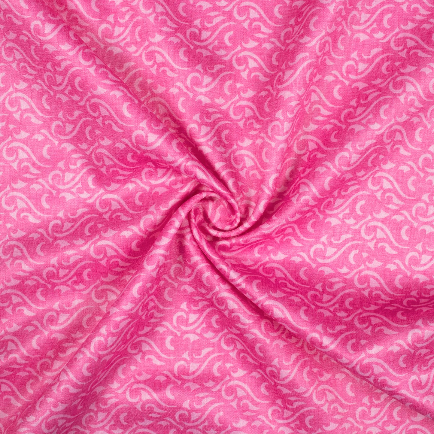 Taffy Pink Abstract Pattern Digital Print Lush Satin Fabric