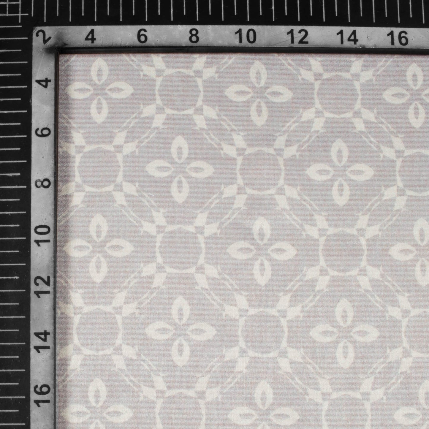 Dolphin Grey Floral Pattern Digital Print Lush Satin Fabric