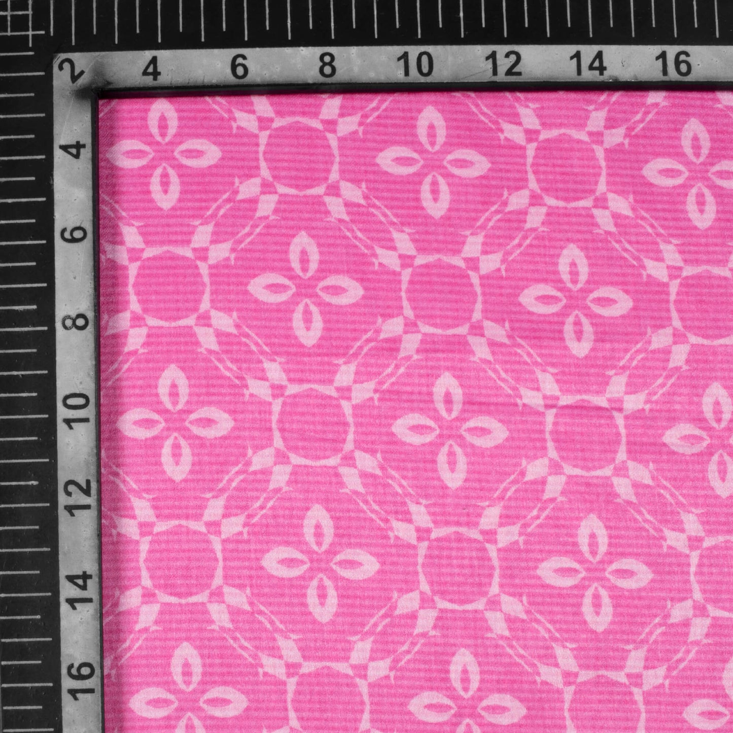 Taffy Pink Floral Pattern Digital Print Lush Satin Fabric