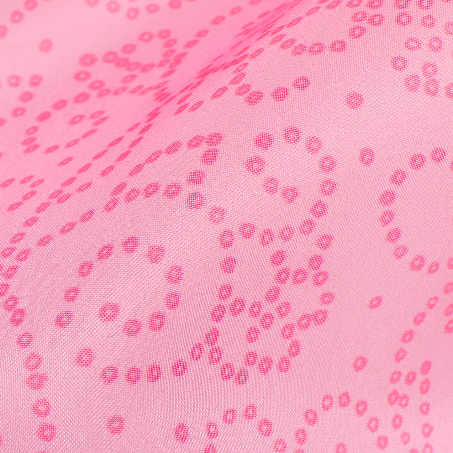 Baby Pink Bandhanii Pattern Digital Print Organza Satin Fabric