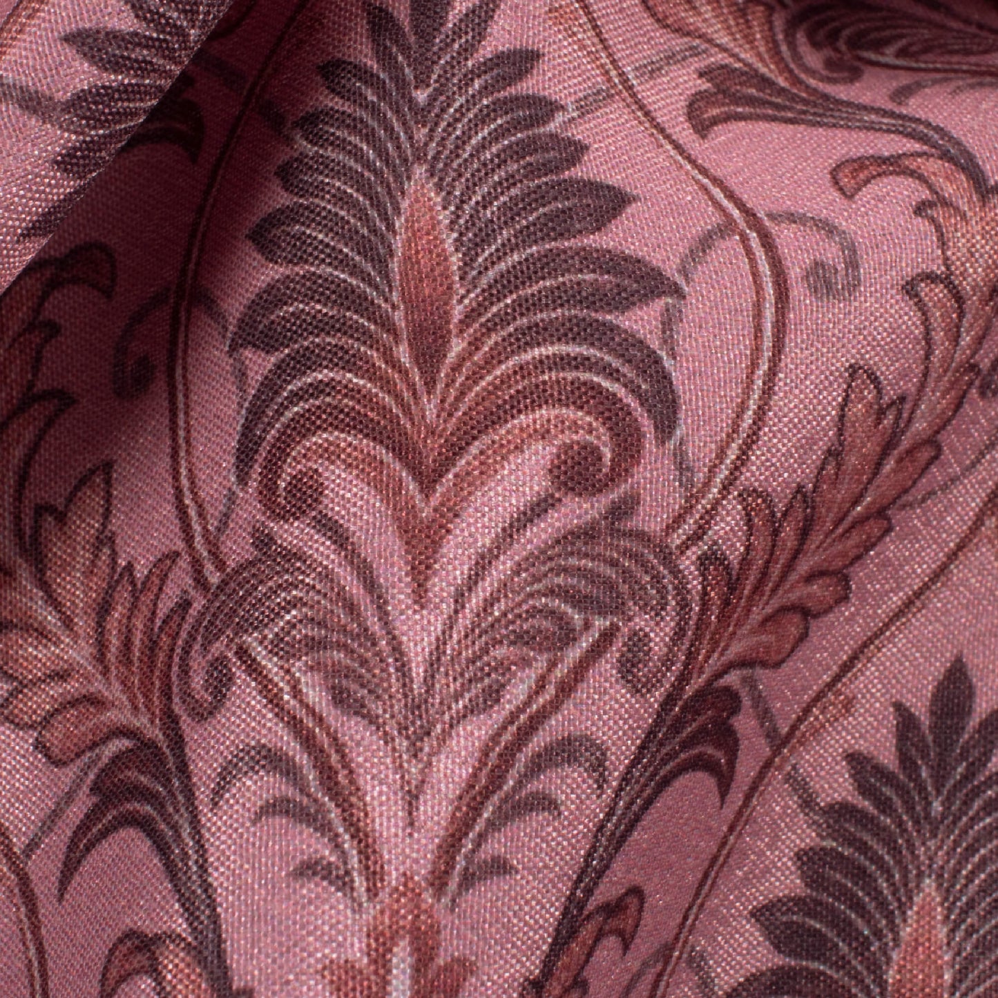 Taffy Pink Trellis Pattern Digital Print Crepe Silk Fabric