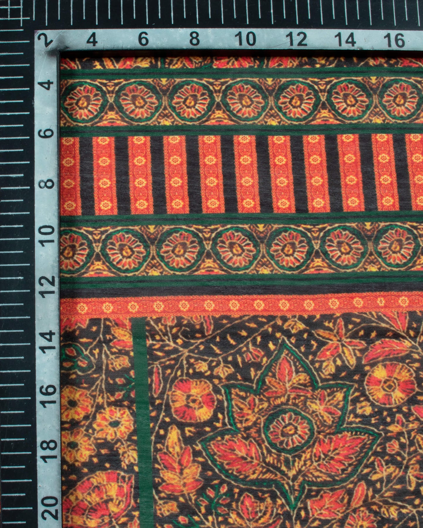 Yellow And Punch Pink Floral Pattern Digital Print Poly Voile Dupatta With Tassels