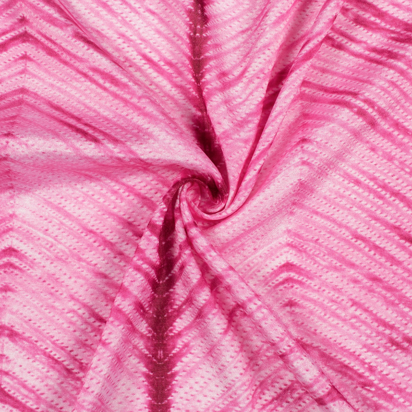 Rouge Pink Chevron Pattern Digital Print Crepe Silk Fabric