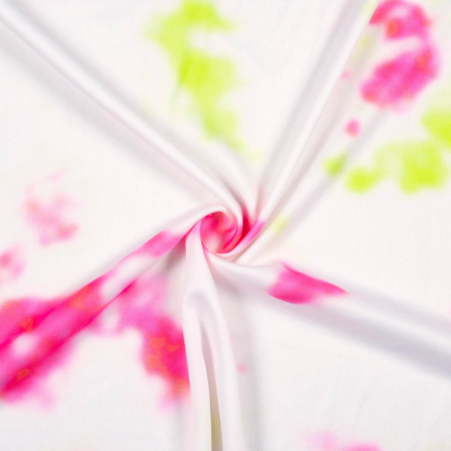 White And Pink Tye And Dye Pattern Digital Print Lycra Fabric (Width 58 Inches)