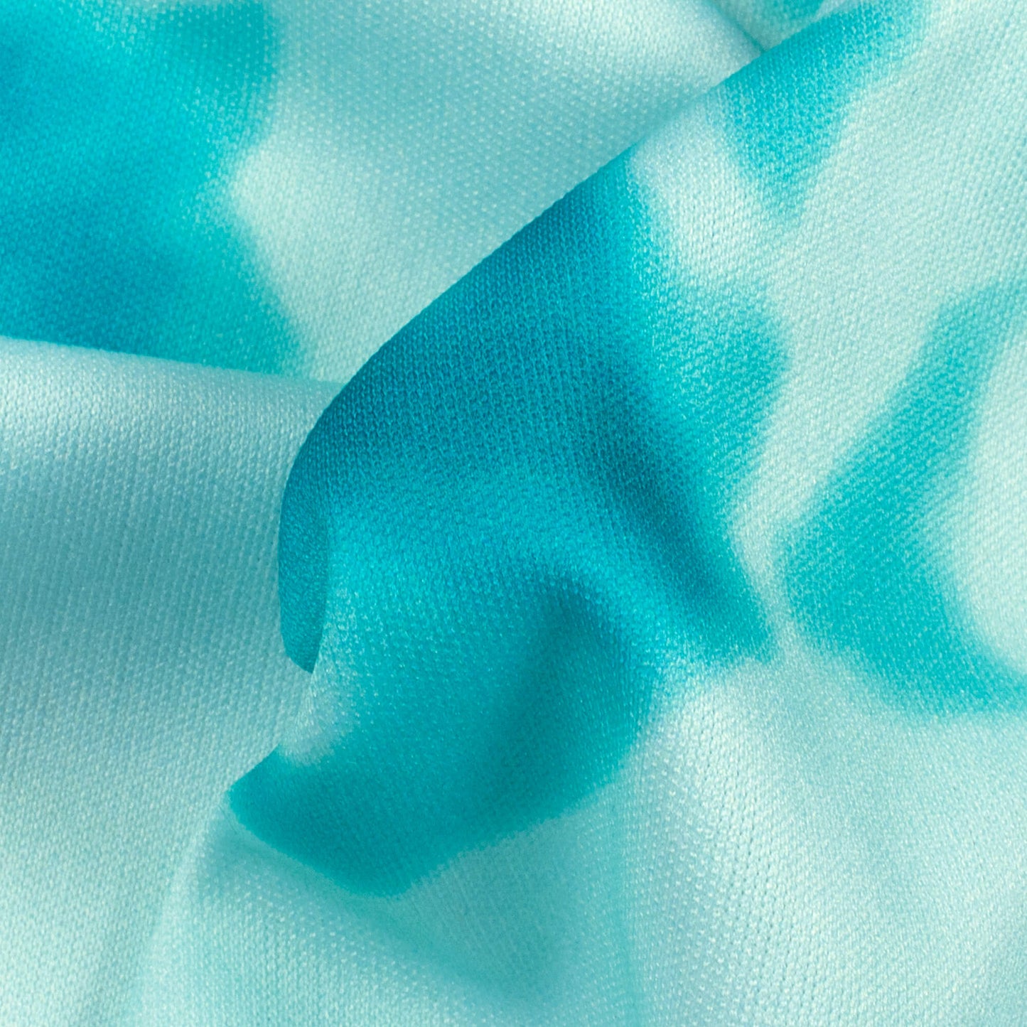 Sky Blue Tye And Dye Pattern Digital Print Lycra Fabric (Width 58 Inches)