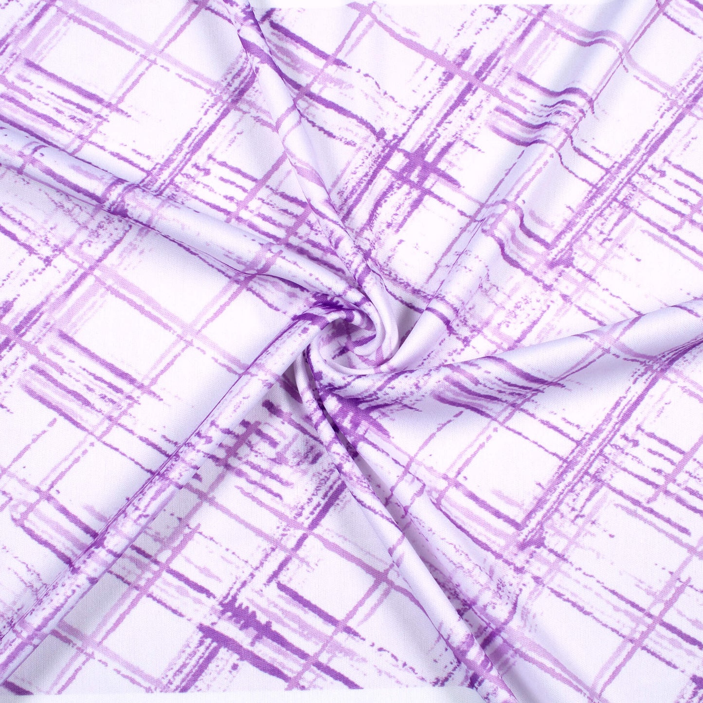 Pastel Purple Brush Pattern Digital Print Lycra Fabric (Width 58 Inches)