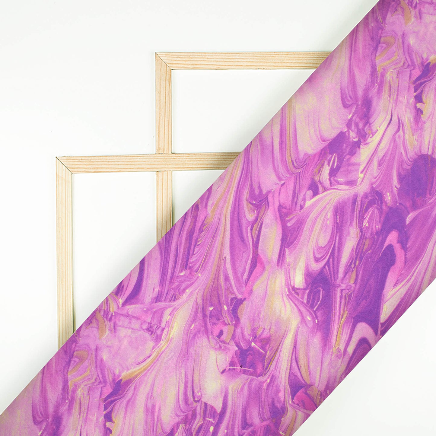 Dark Orchid Purple Abstract Pattern Digital Print Lycra Fabric (Width 58 Inches)