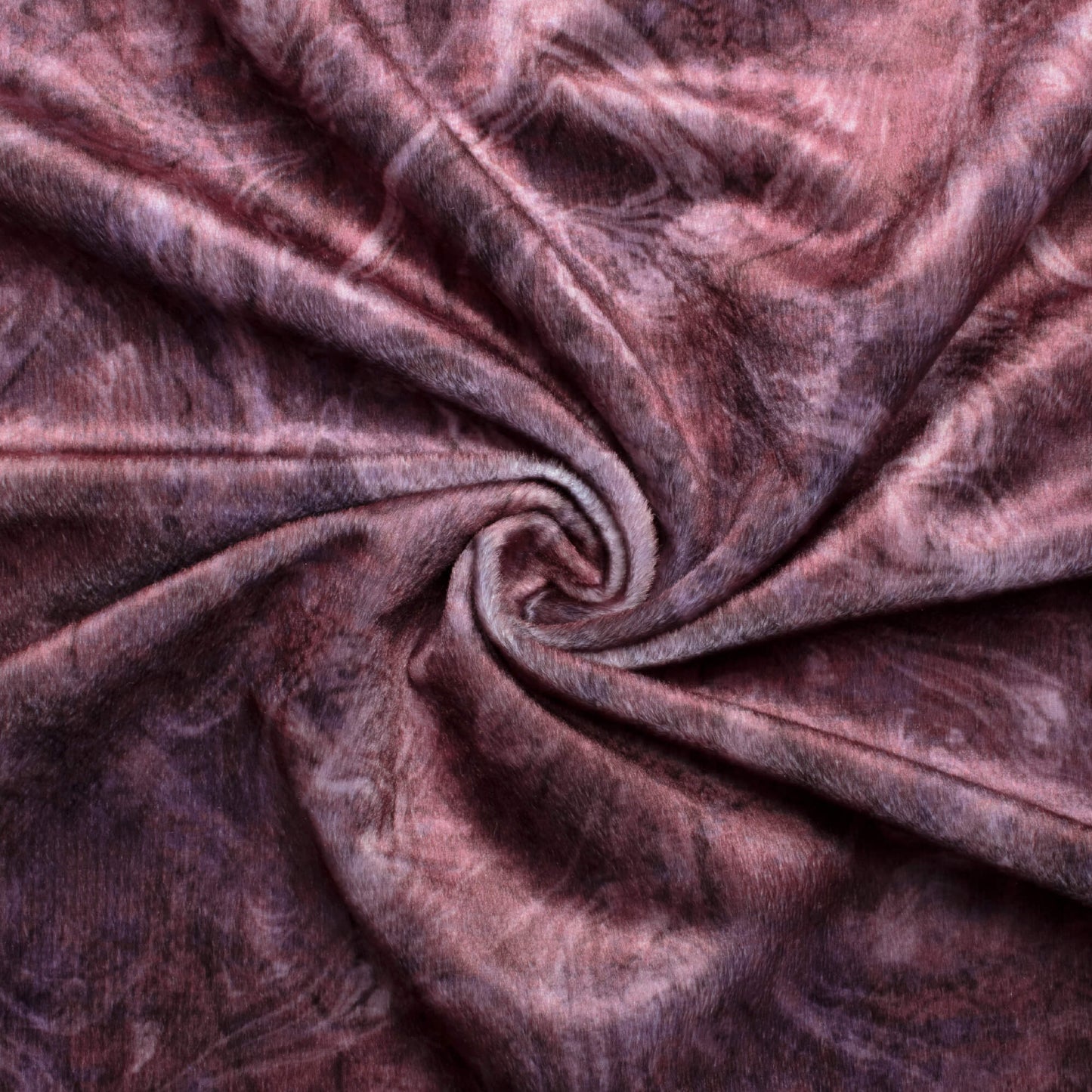 Grape Purple Abstract Pattern Digital Print Velvet Fabric (Width 54 Inches)