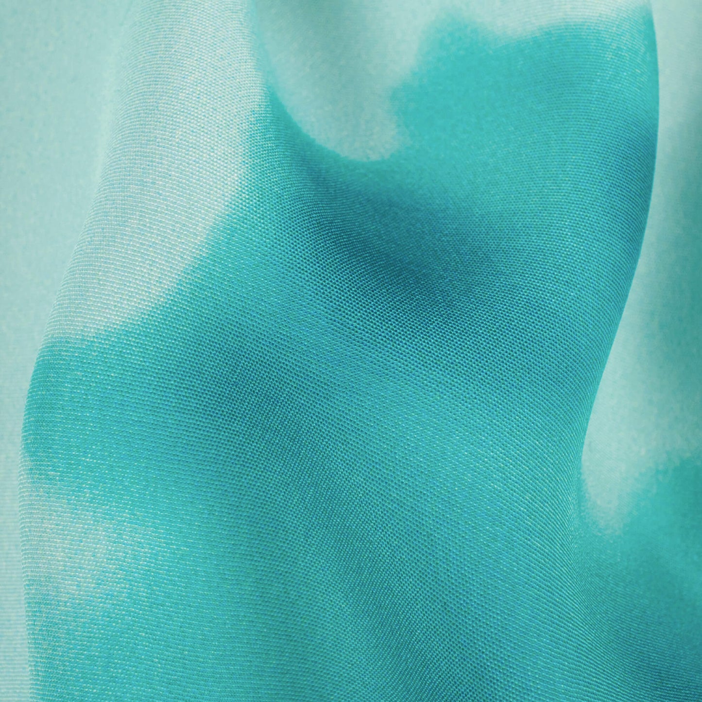 Cerulean Blue Tye And Dye Pattern Digital Print Royal BSY Crepe Fabric