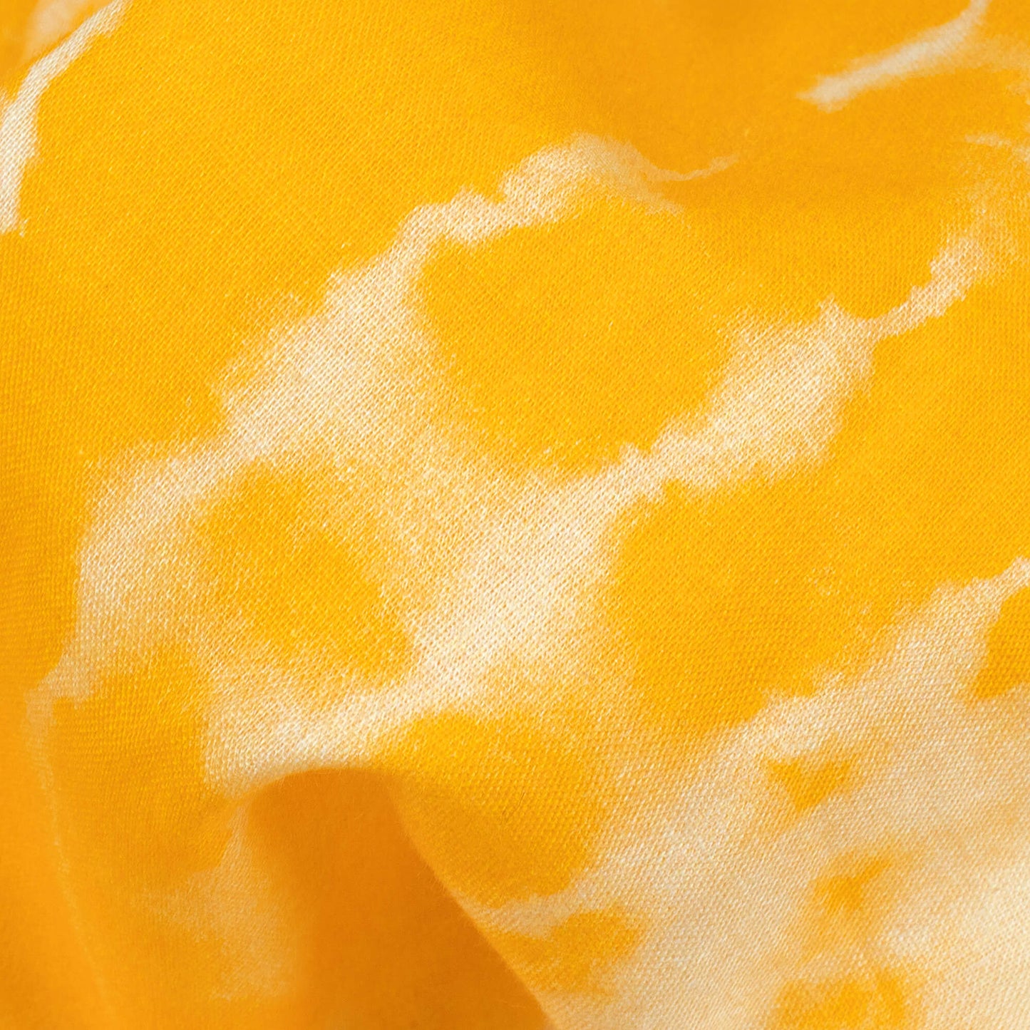 Amber Yellow And Off White Shiiborii Pattern Digital Print Cotton Cambric Fabric