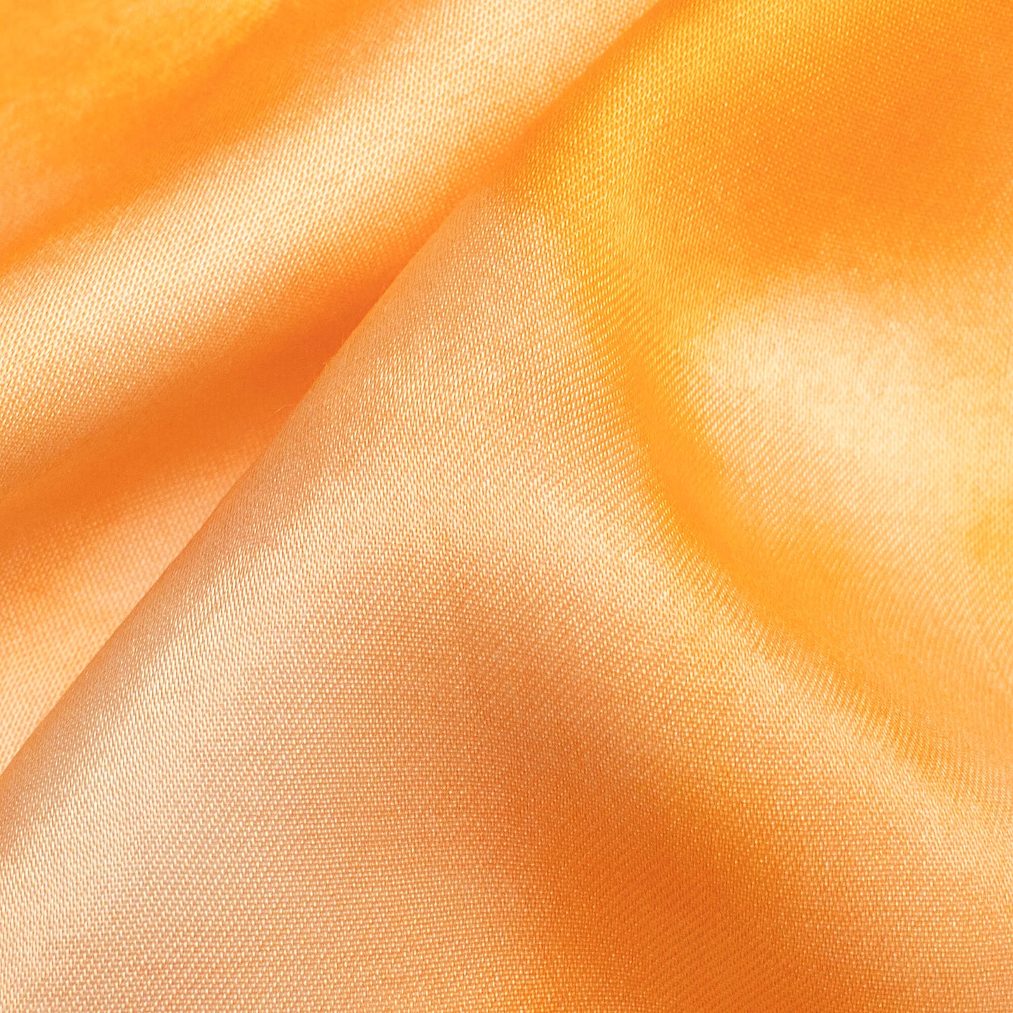 Royal Orange And Off White Tie & Dye Pattern Digital Print Viscose Gaji Silk Fabric