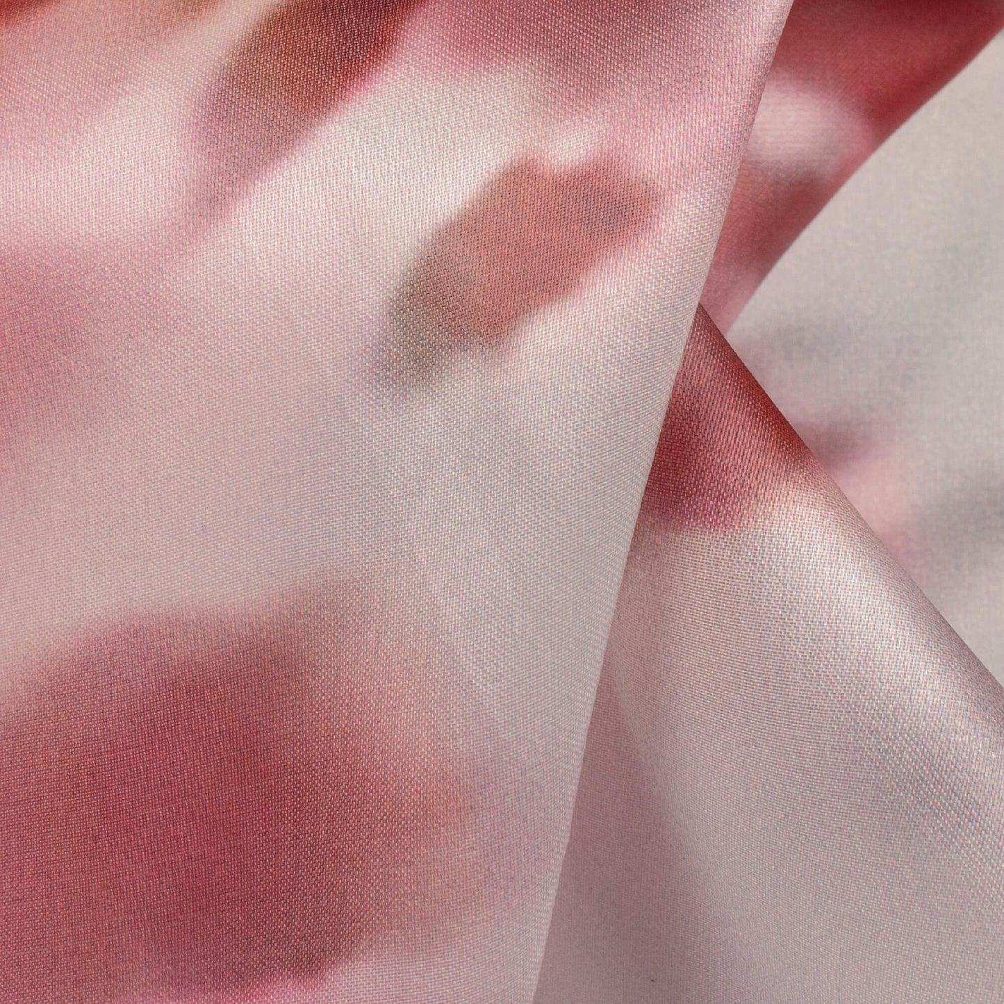 White And Brown Shiiborii Pattern Digital Print Organza Satin Fabric