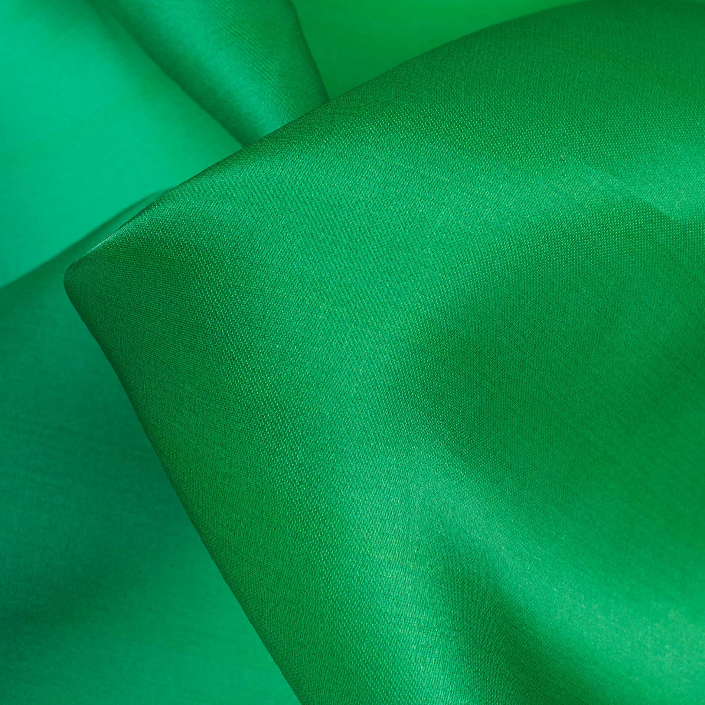 Kelly Green And Blue Ombre Pattern Digital Print Organza Satin Fabric