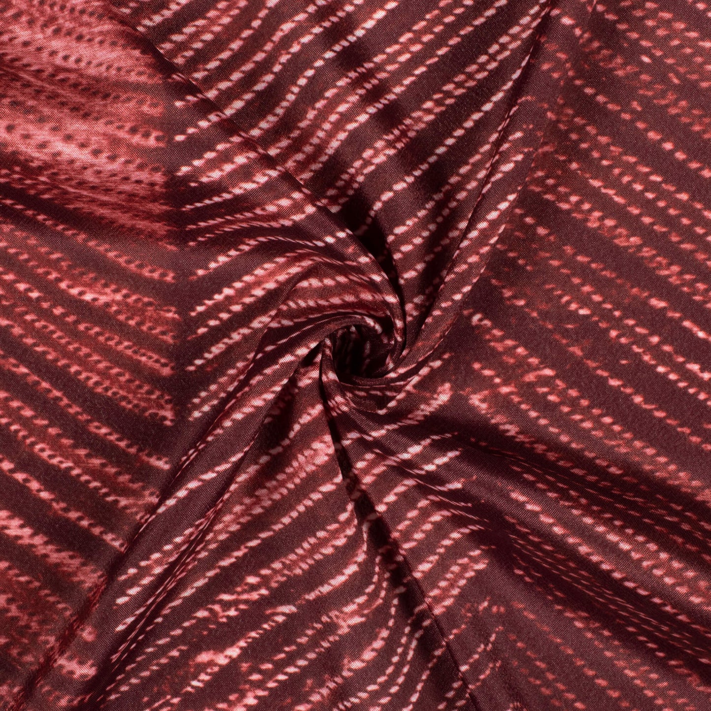 Hickory Brown Chevron Pattern Digital Print Crepe Silk Fabric