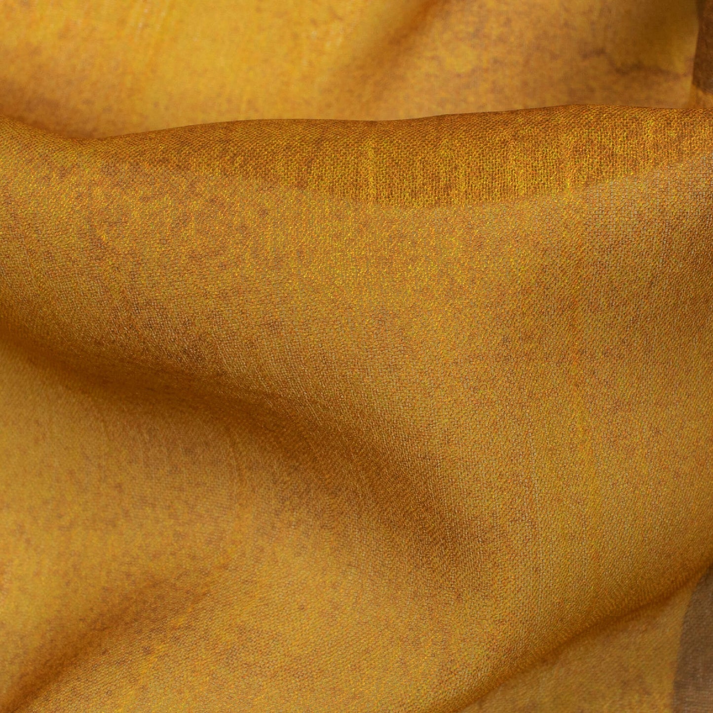 Dijon Yellow Stripes Pattern Digital Print Chiffon Fabric